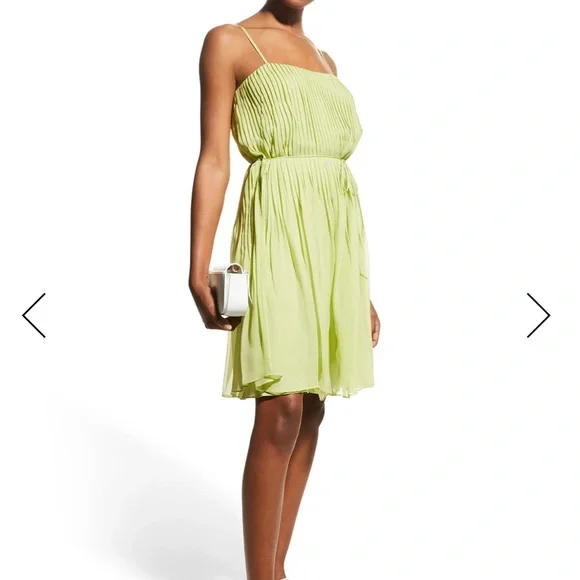 Rebecca Taylor Women's Pintuck Dress - Green - Size 2 - Gordel